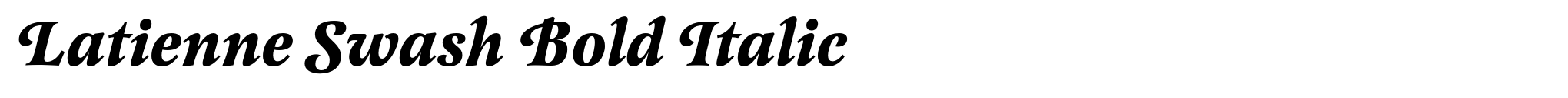 Latienne Swash Bold Italic image